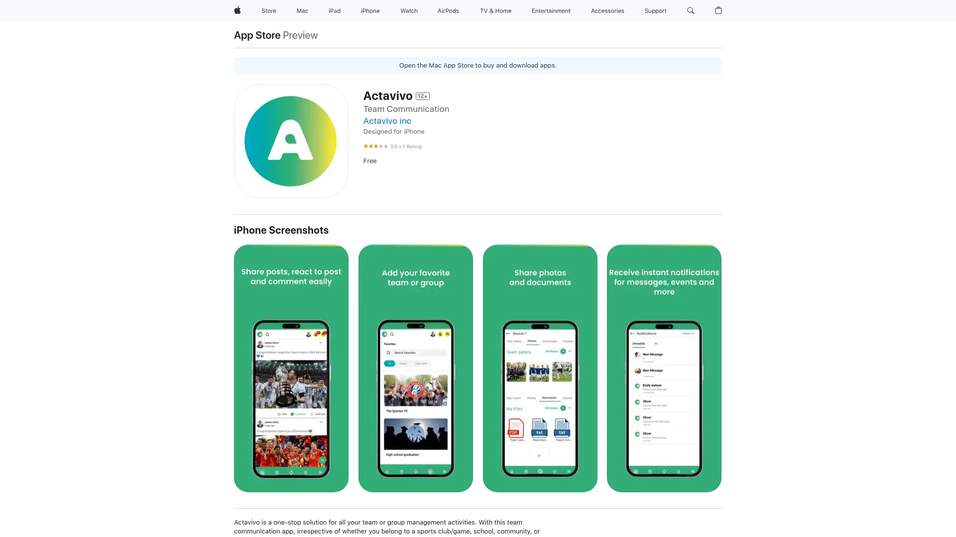 Actavivo screenshot