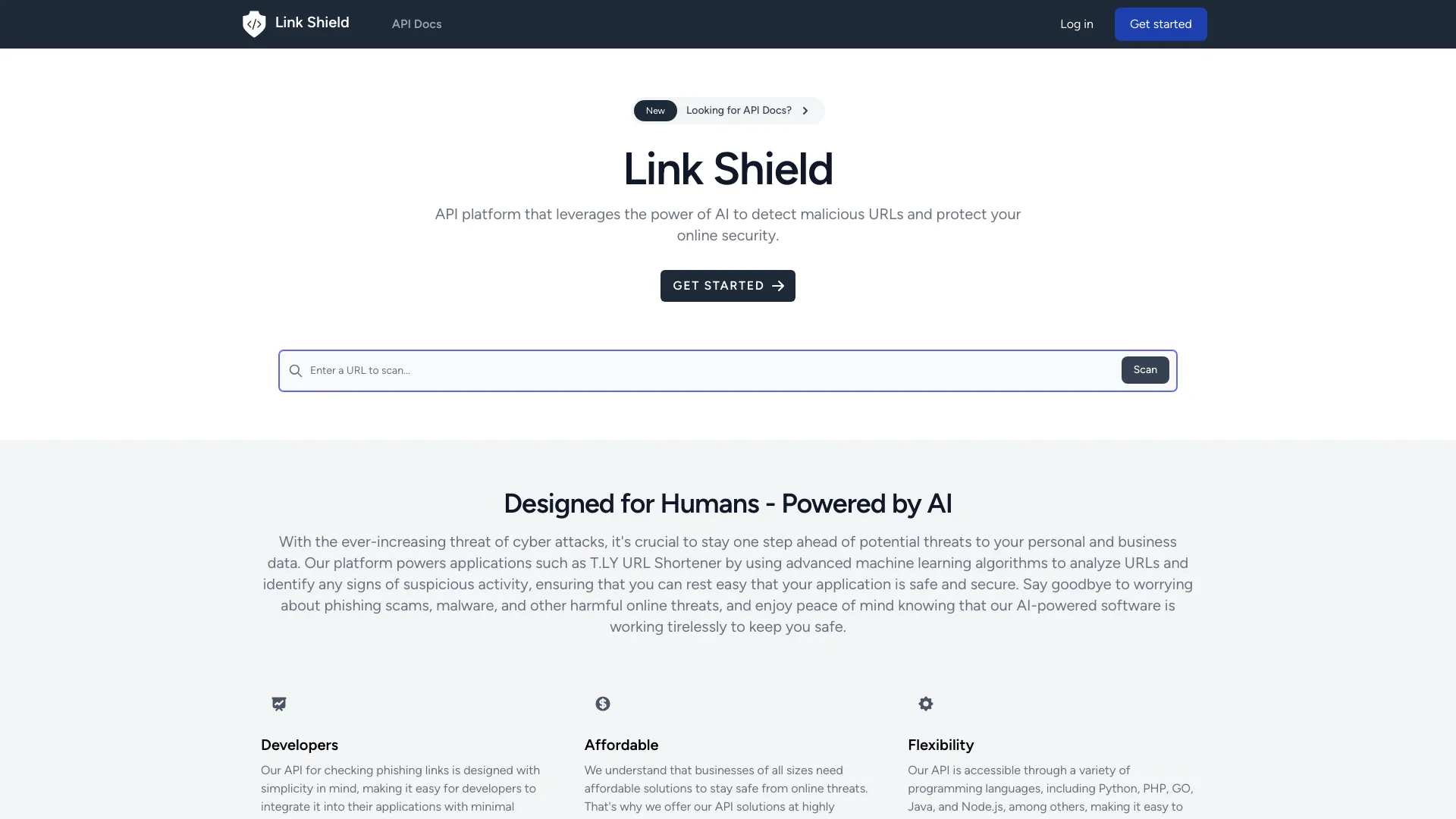Link Shield - Malicious URL API screenshot