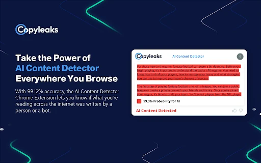 Copyleaks AI Content Detector screenshot
