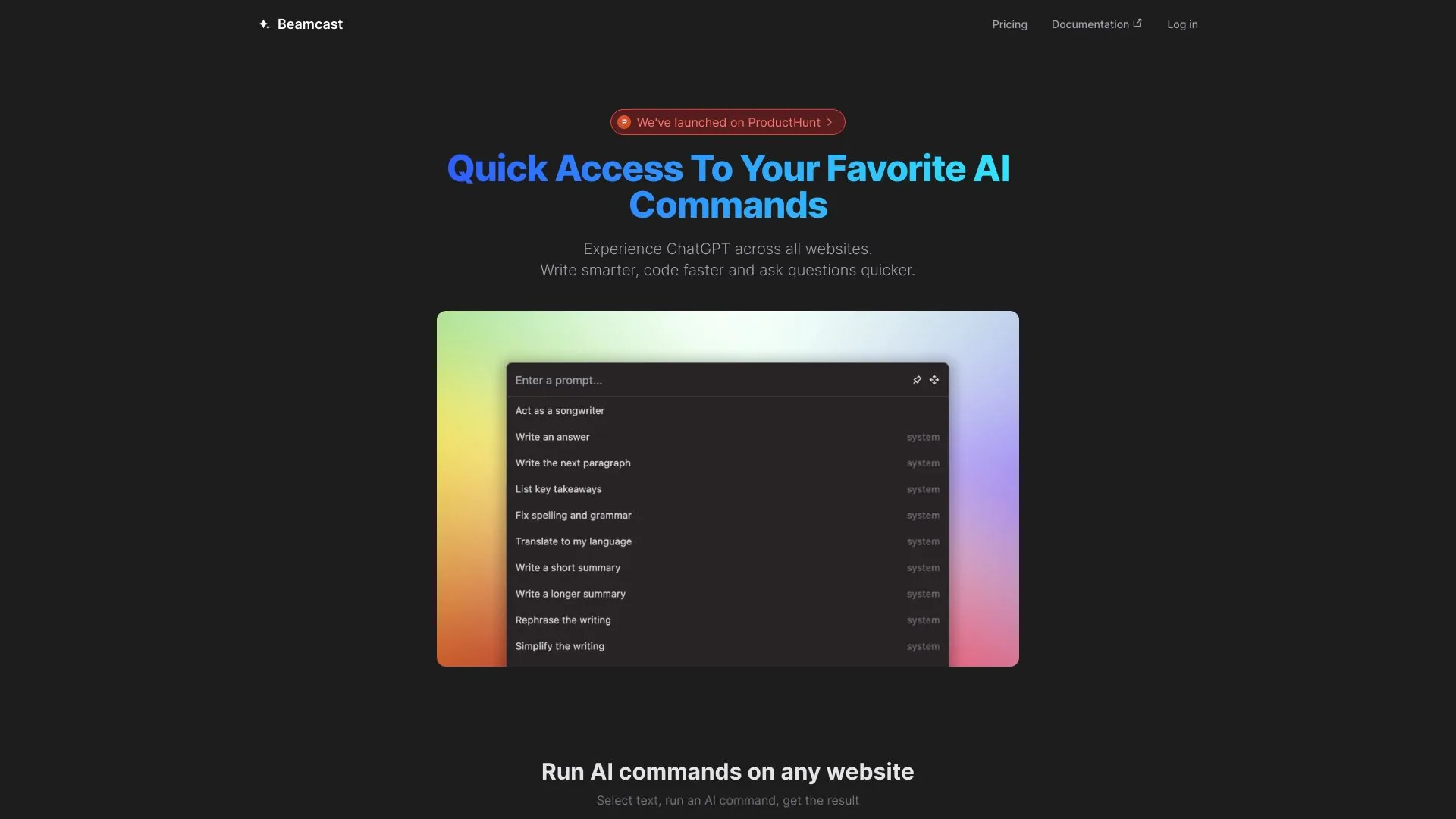 Beamcast screenshot