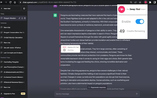 AI Text Detector screenshot