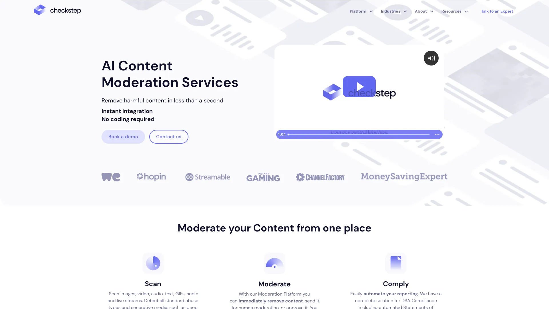 Checkstep screenshot