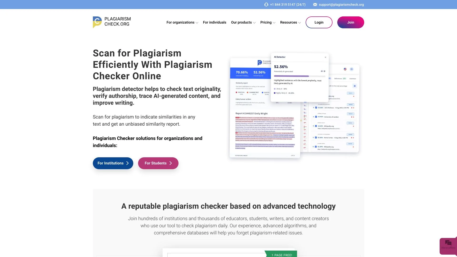 PlagiarismCheck screenshot
