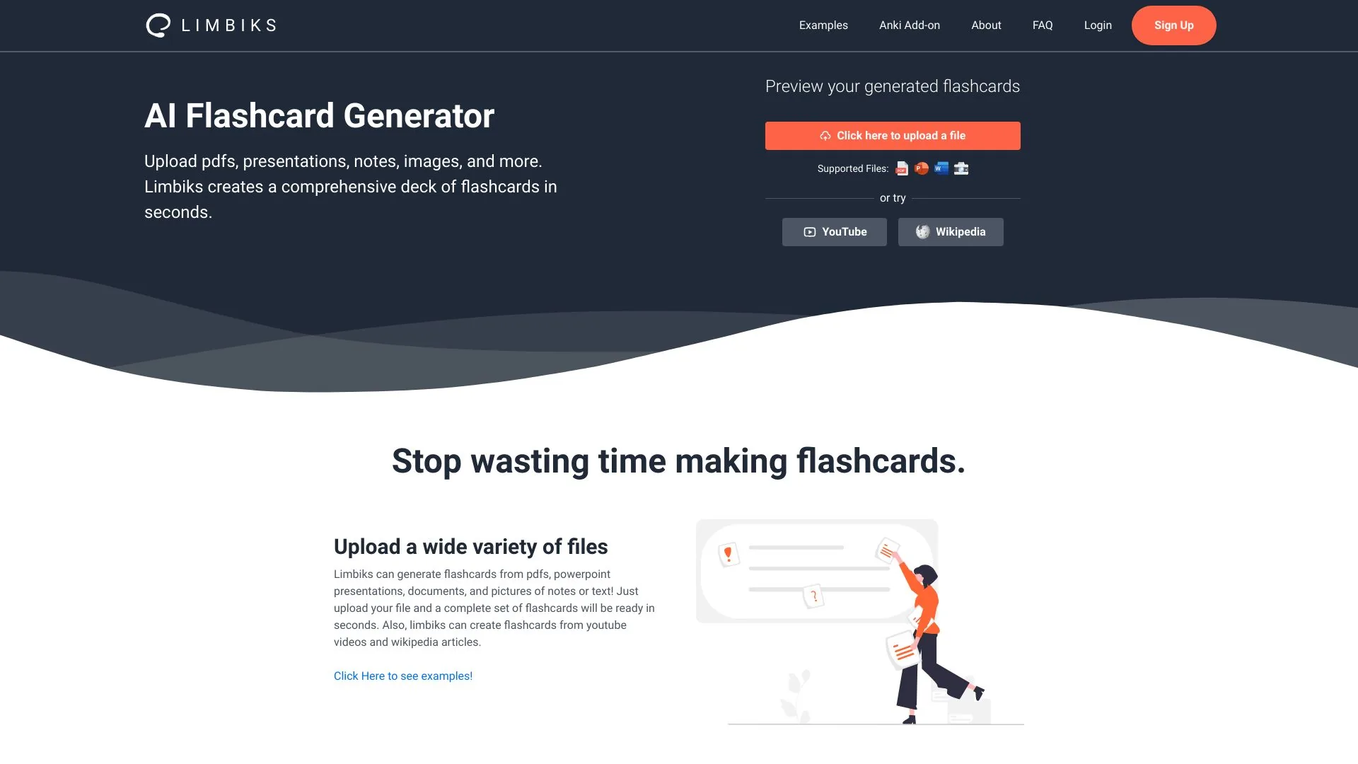 Limbiks - AI Flashcard Generator screenshot