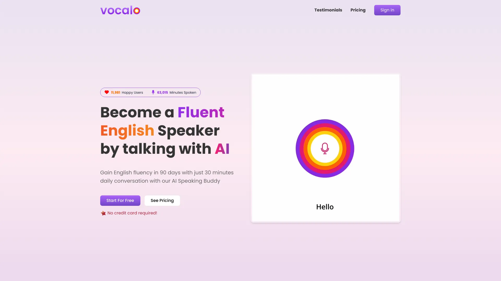 Vocalo screenshot
