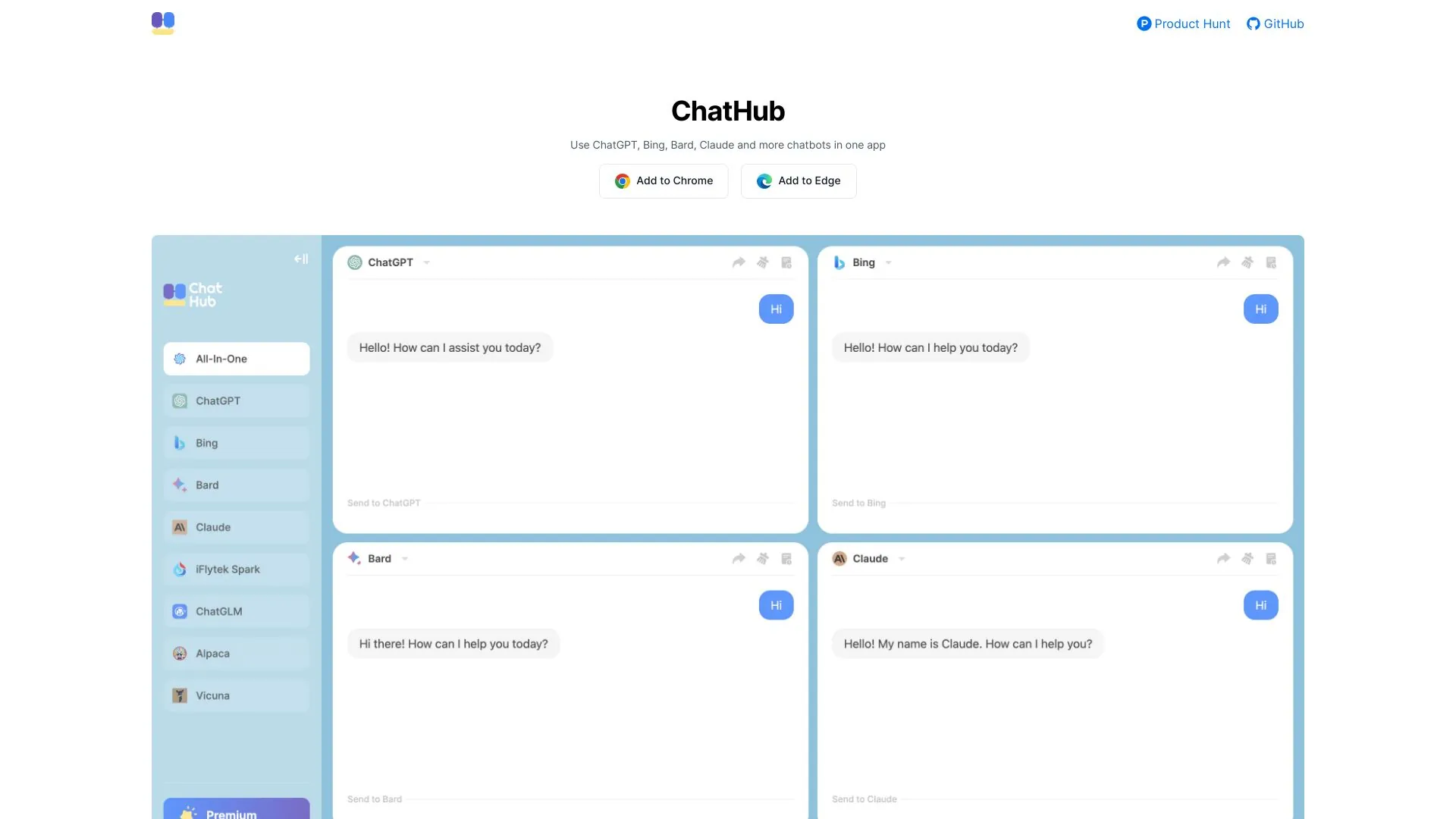ChatHub screenshot