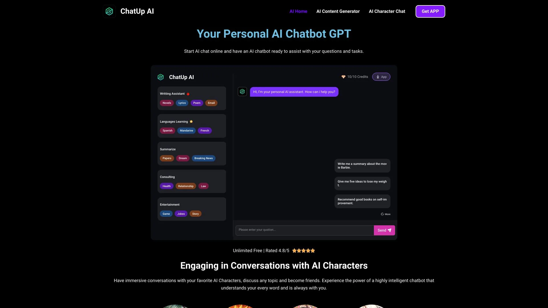 ChatUp AI screenshot