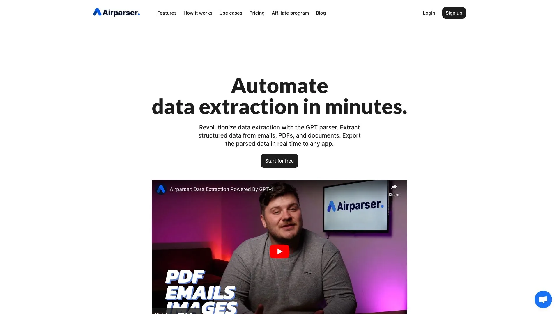 Airparser screenshot