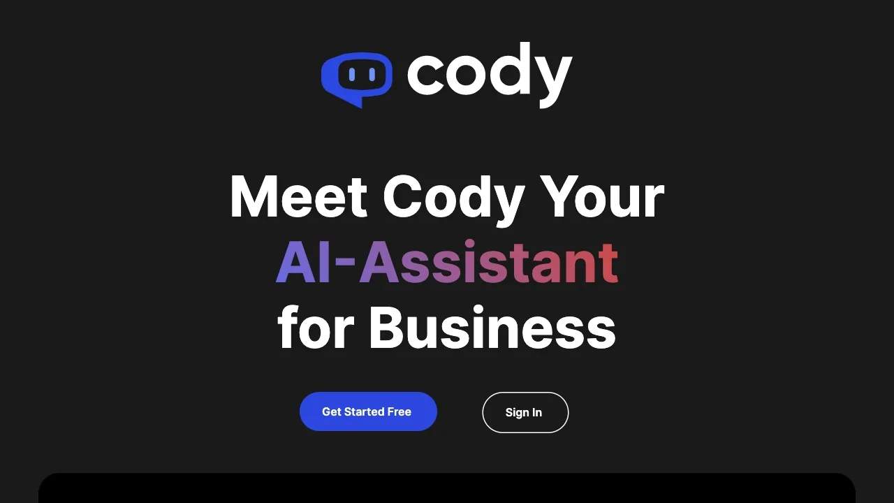 Cody-面向您的知识库培训的商务AI员工 screenshot