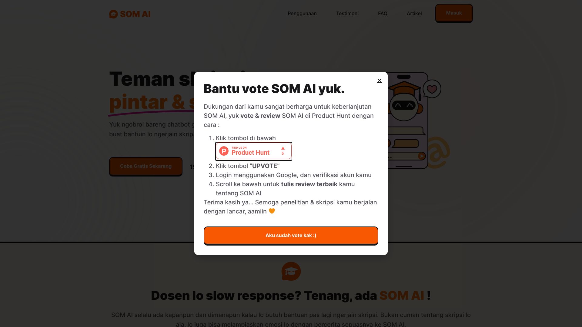 SOM AI - Skripsian Santai dibantu AI screenshot
