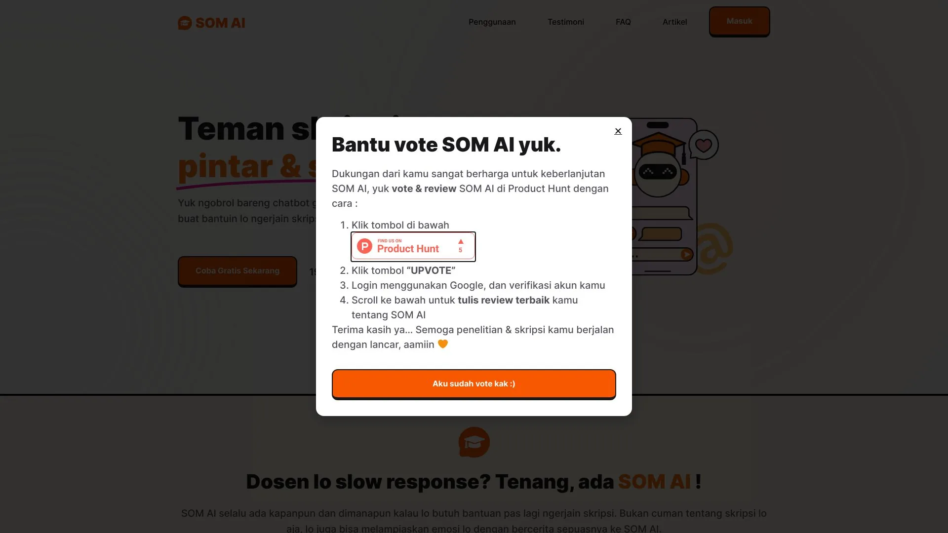 SOM AI - Skripsian Santai dibantu AI screenshot