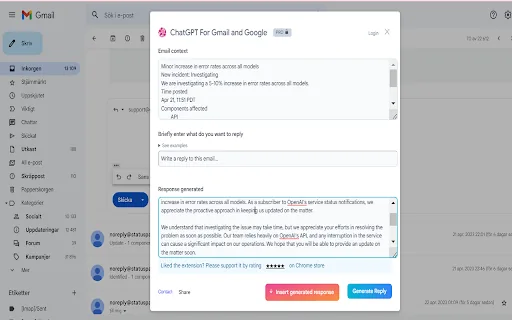 ChatGPT for Google screenshot