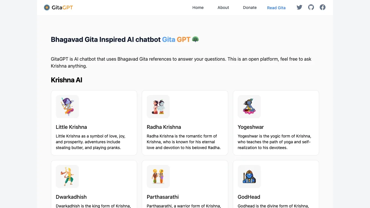 Gita GPT screenshot