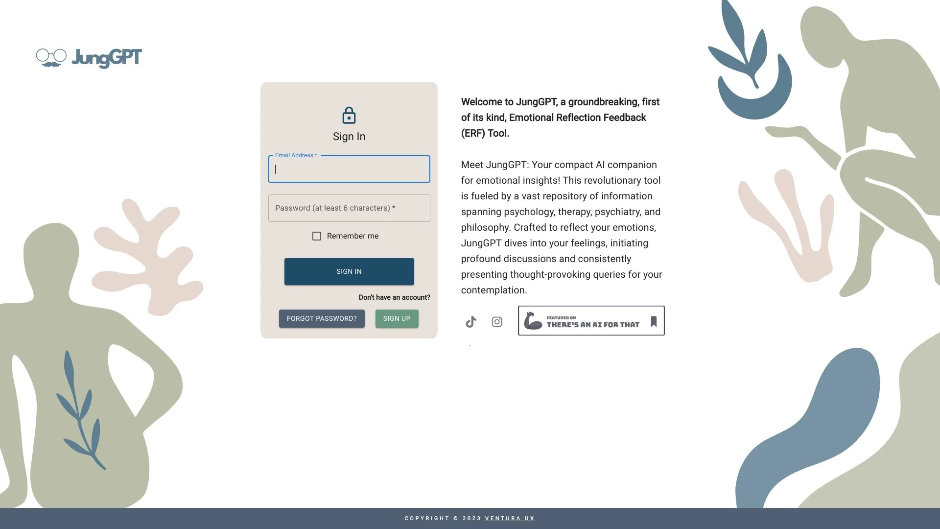 Jung GPT | Emotional Reflection Feedback Tool | AI Chat Support screenshot