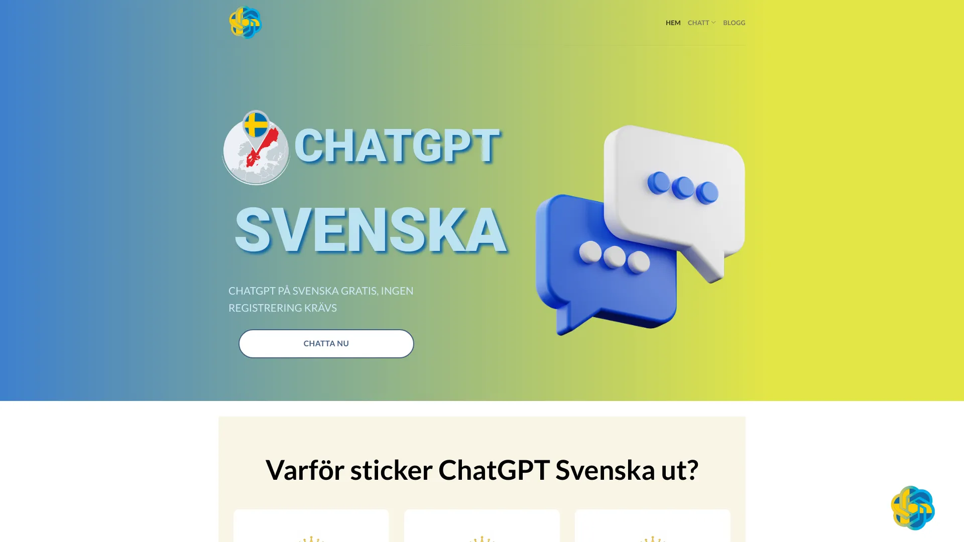 ChatGPT Svenska screenshot