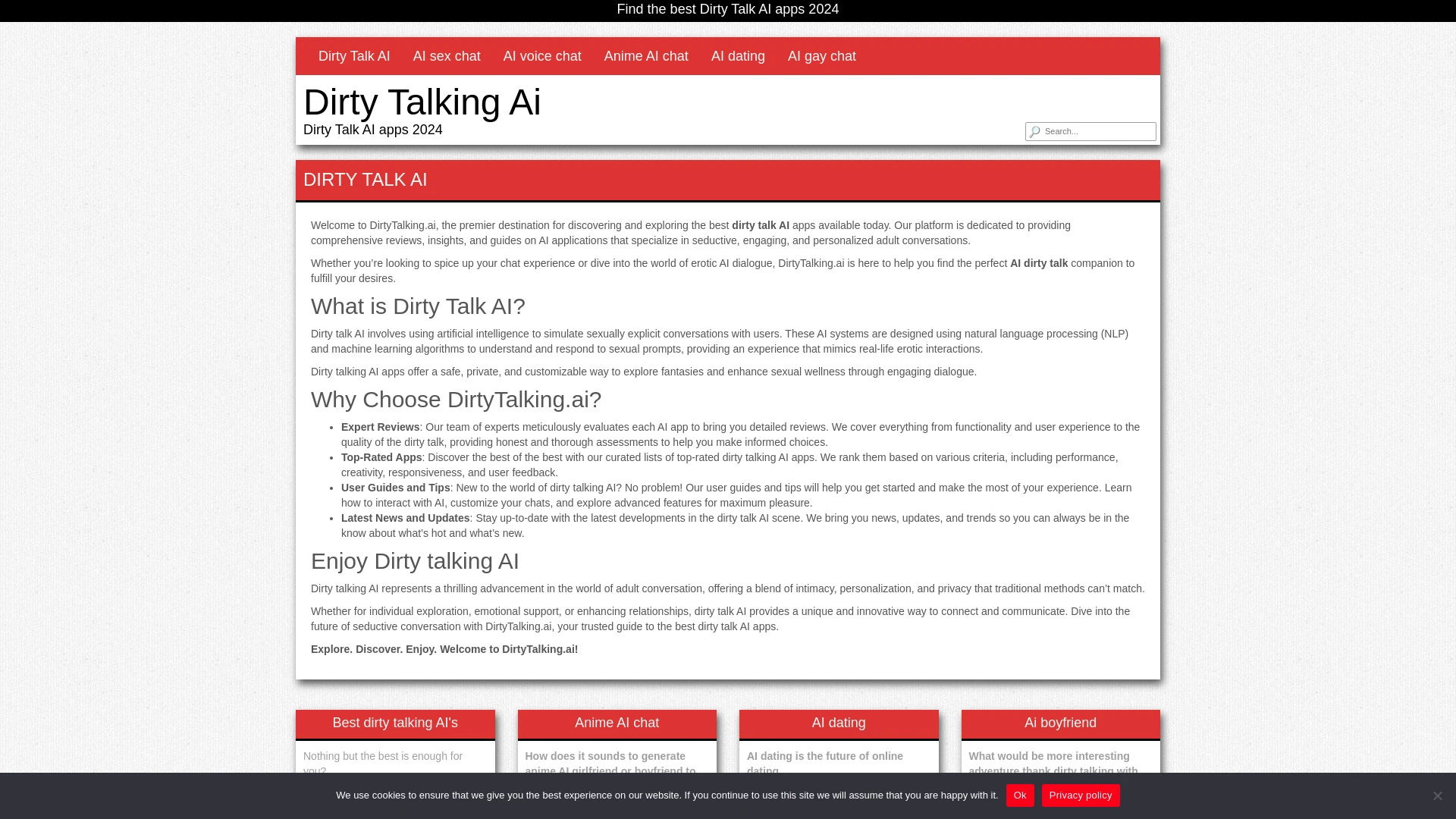 Dirty talking AI screenshot