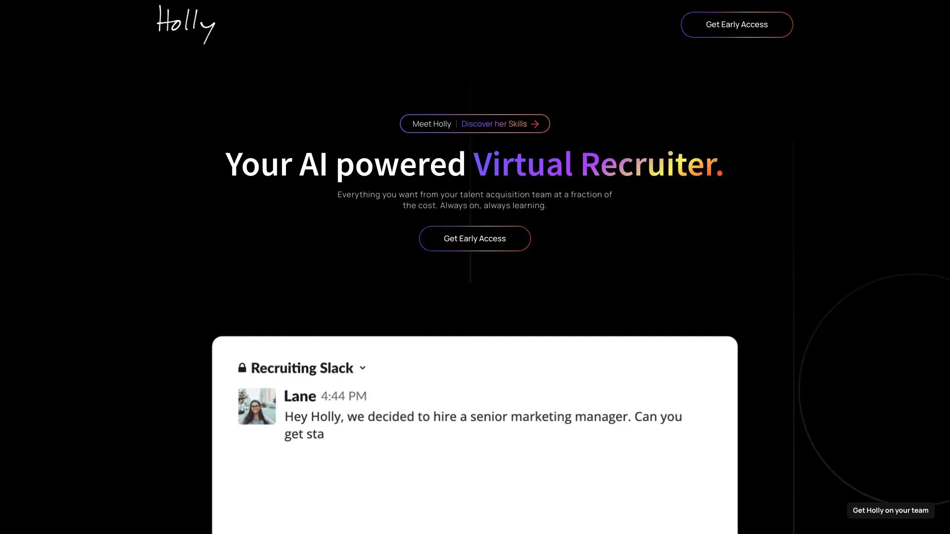 Holly - Your Endless Virtual Recruiting Expert screenshot