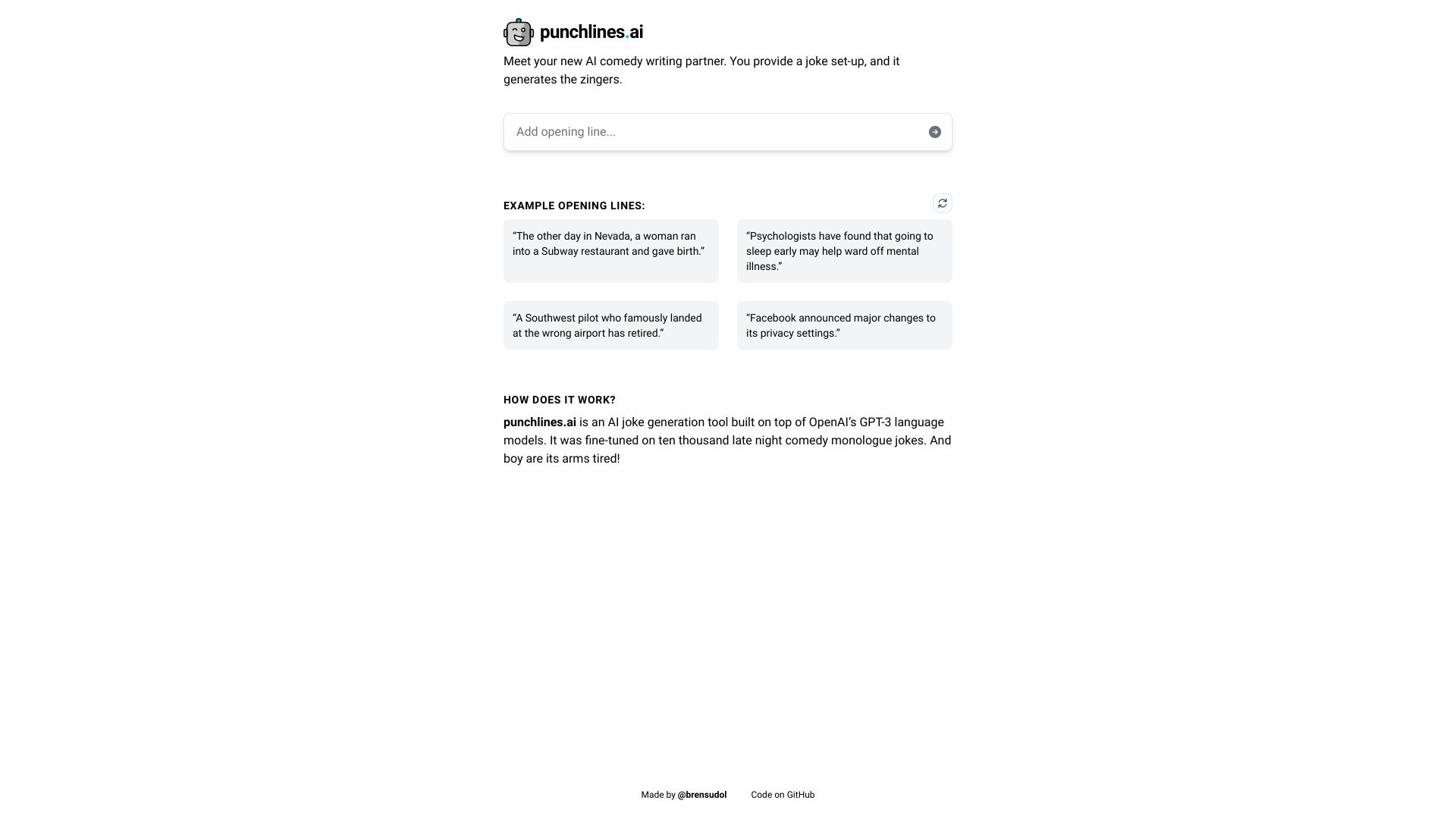 punchlines.ai screenshot