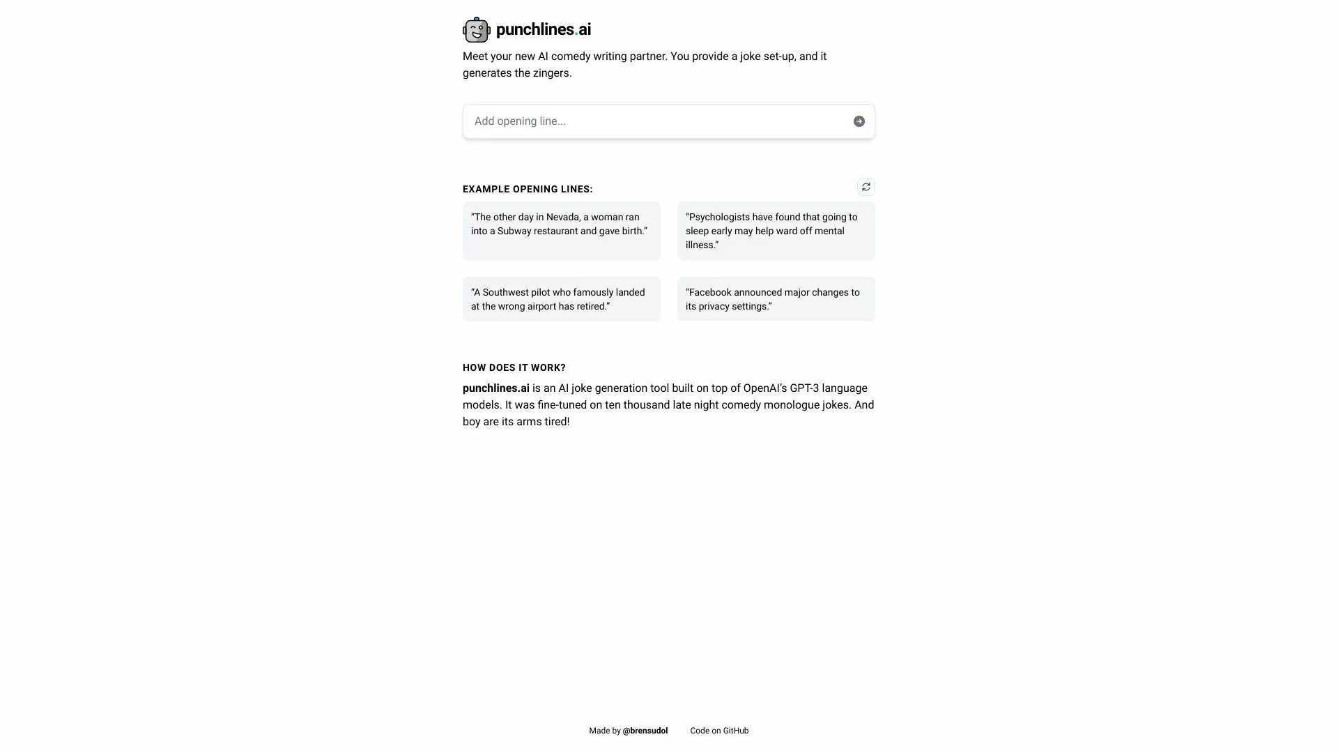 punchlines.ai screenshot