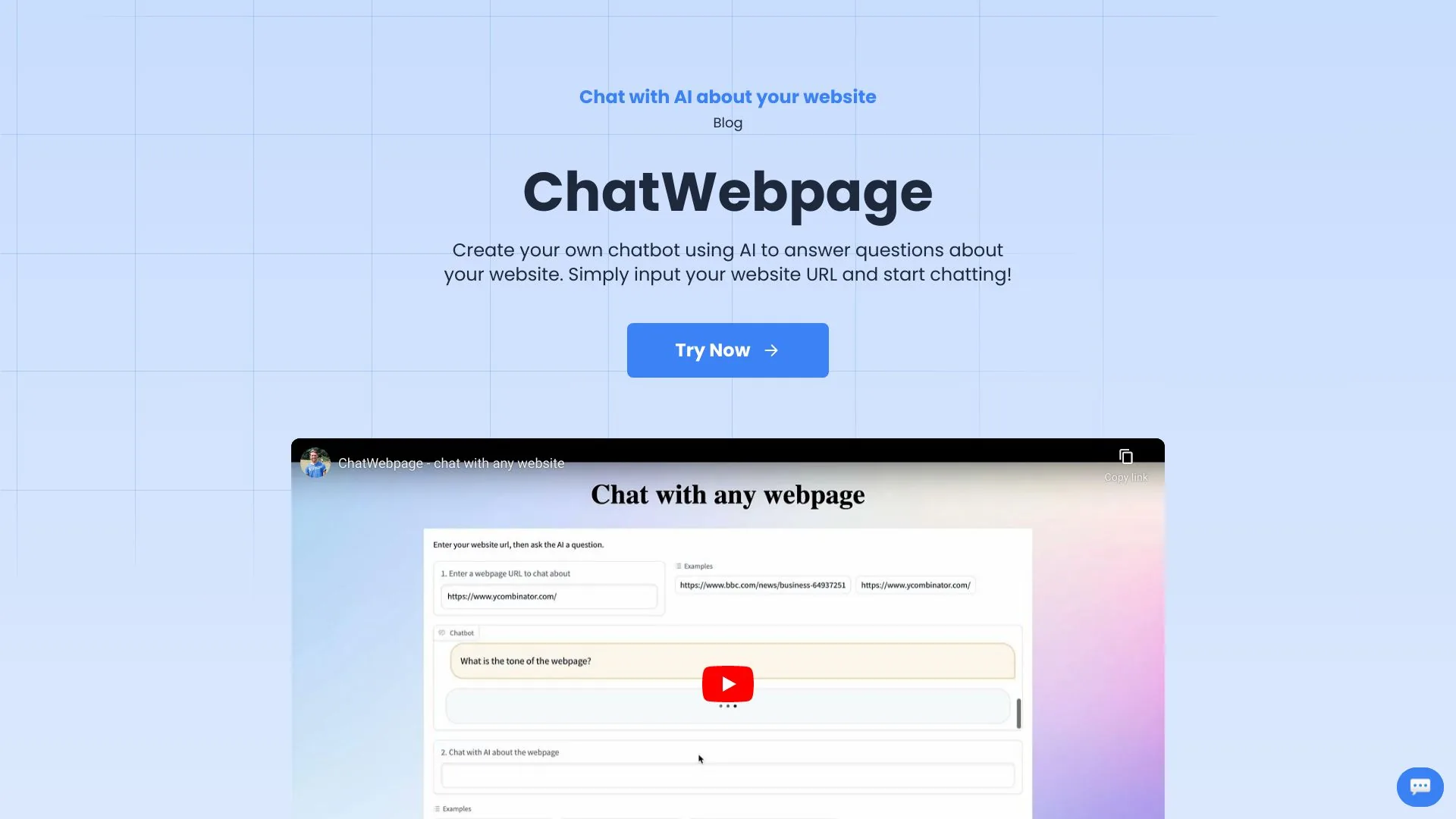 Chat Webpage screenshot