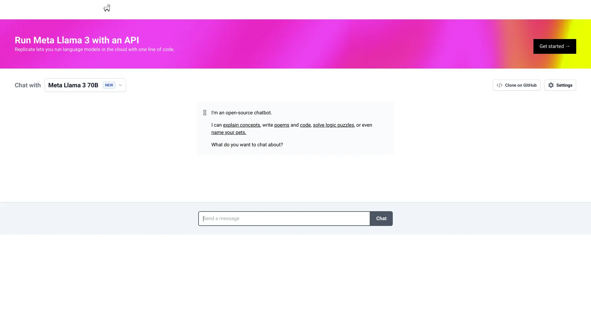 Chat With Llama screenshot