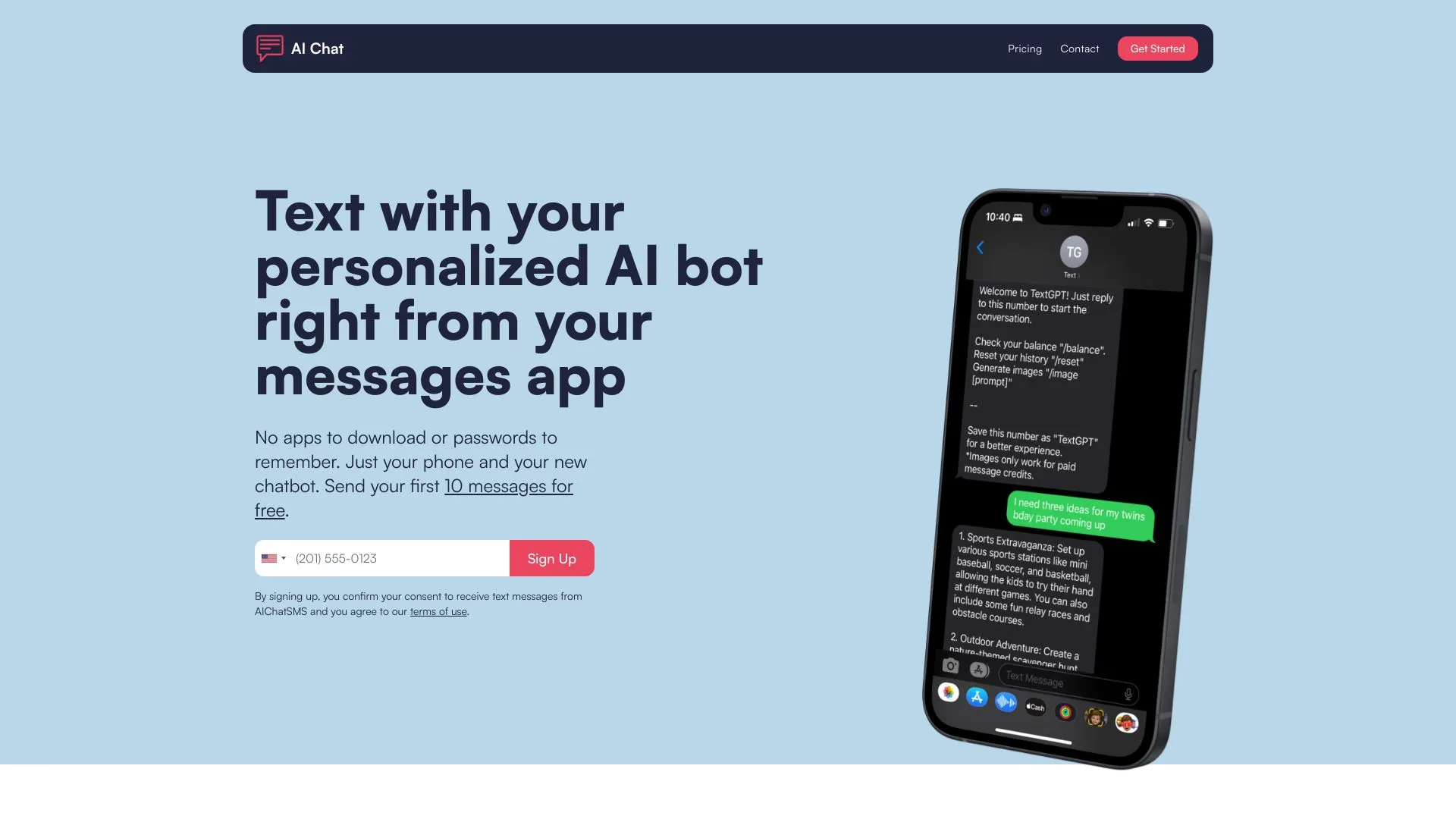 AI Chat screenshot