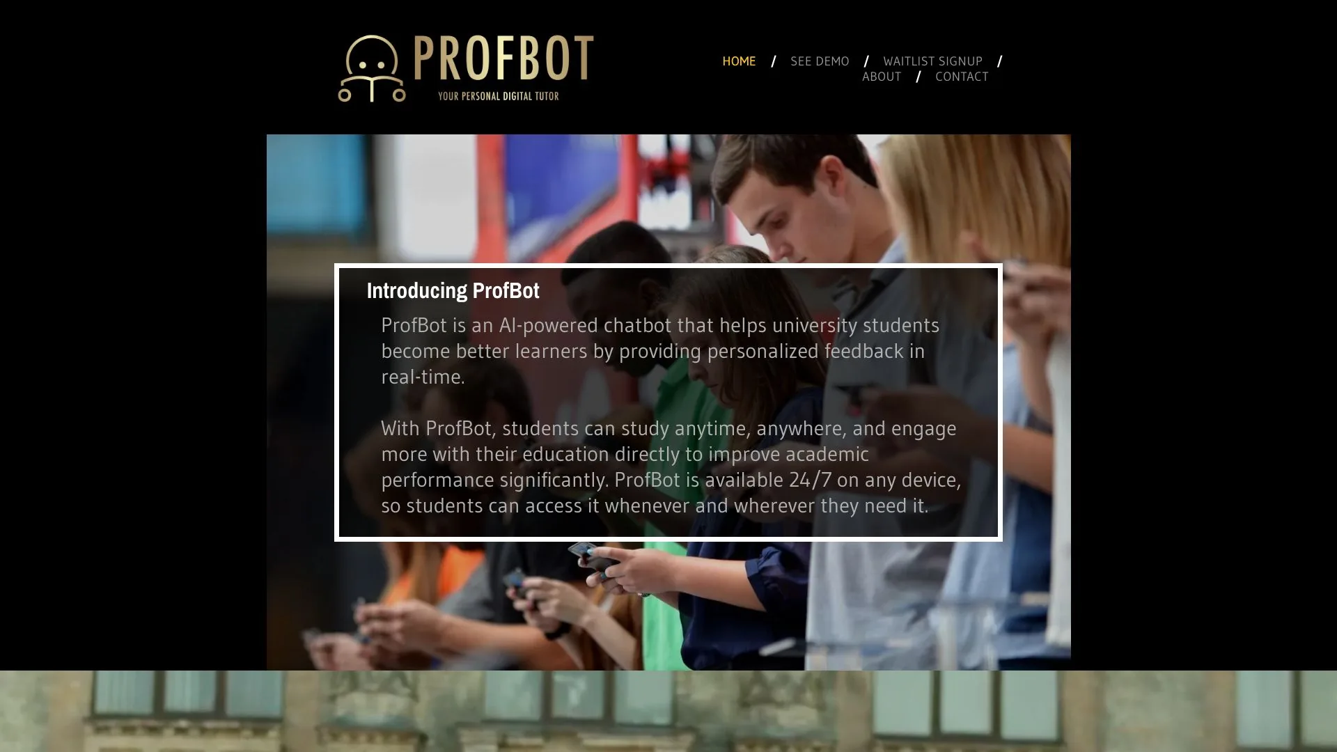 ProfBot: Your Personal Digital Tutor screenshot