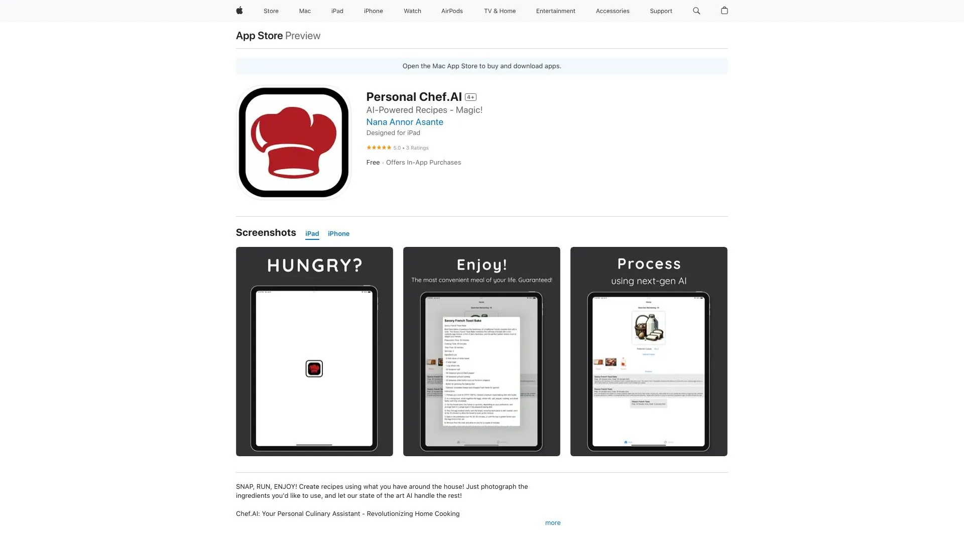 Personal Chef.AI screenshot