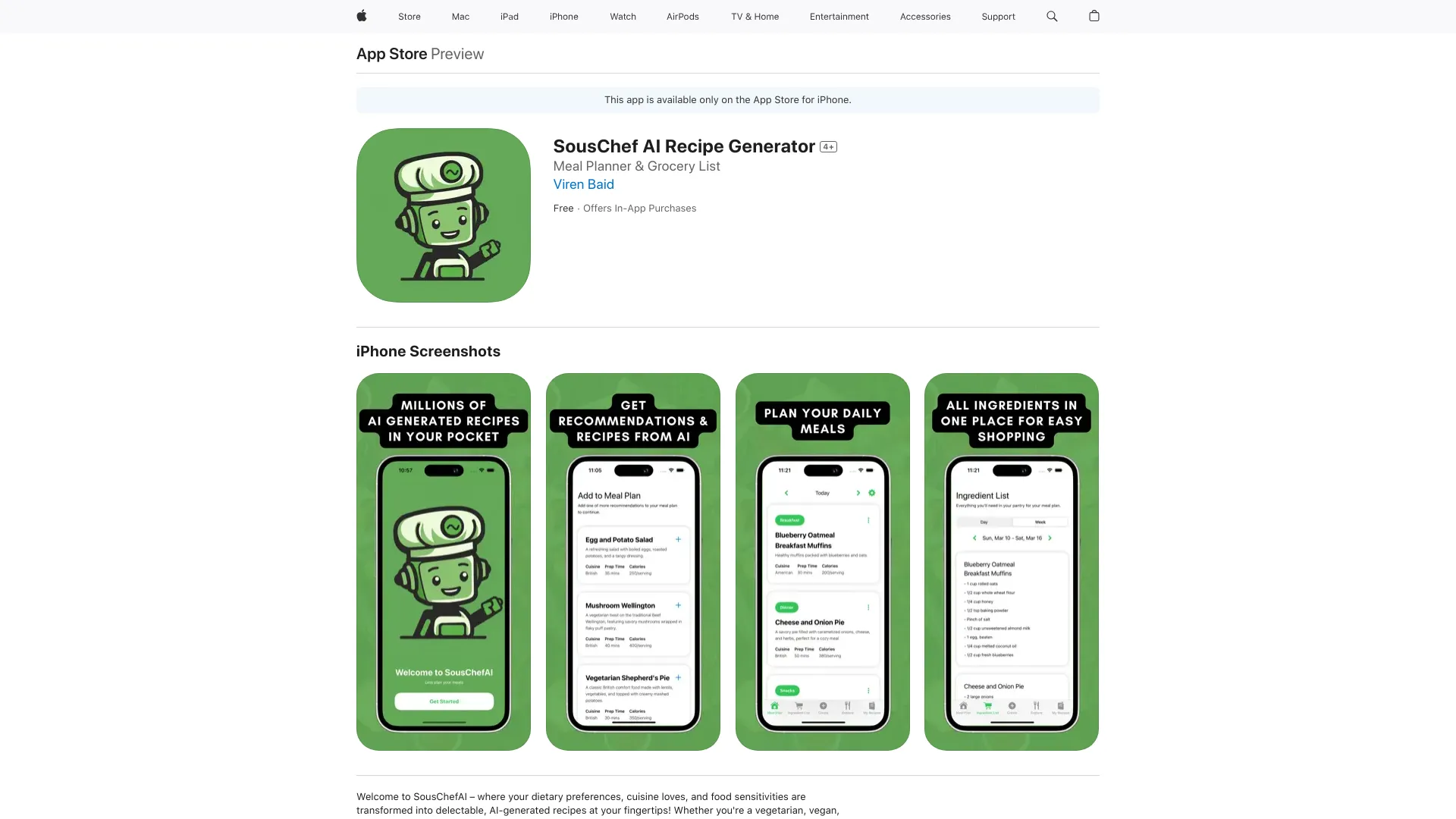 SousChefAI screenshot