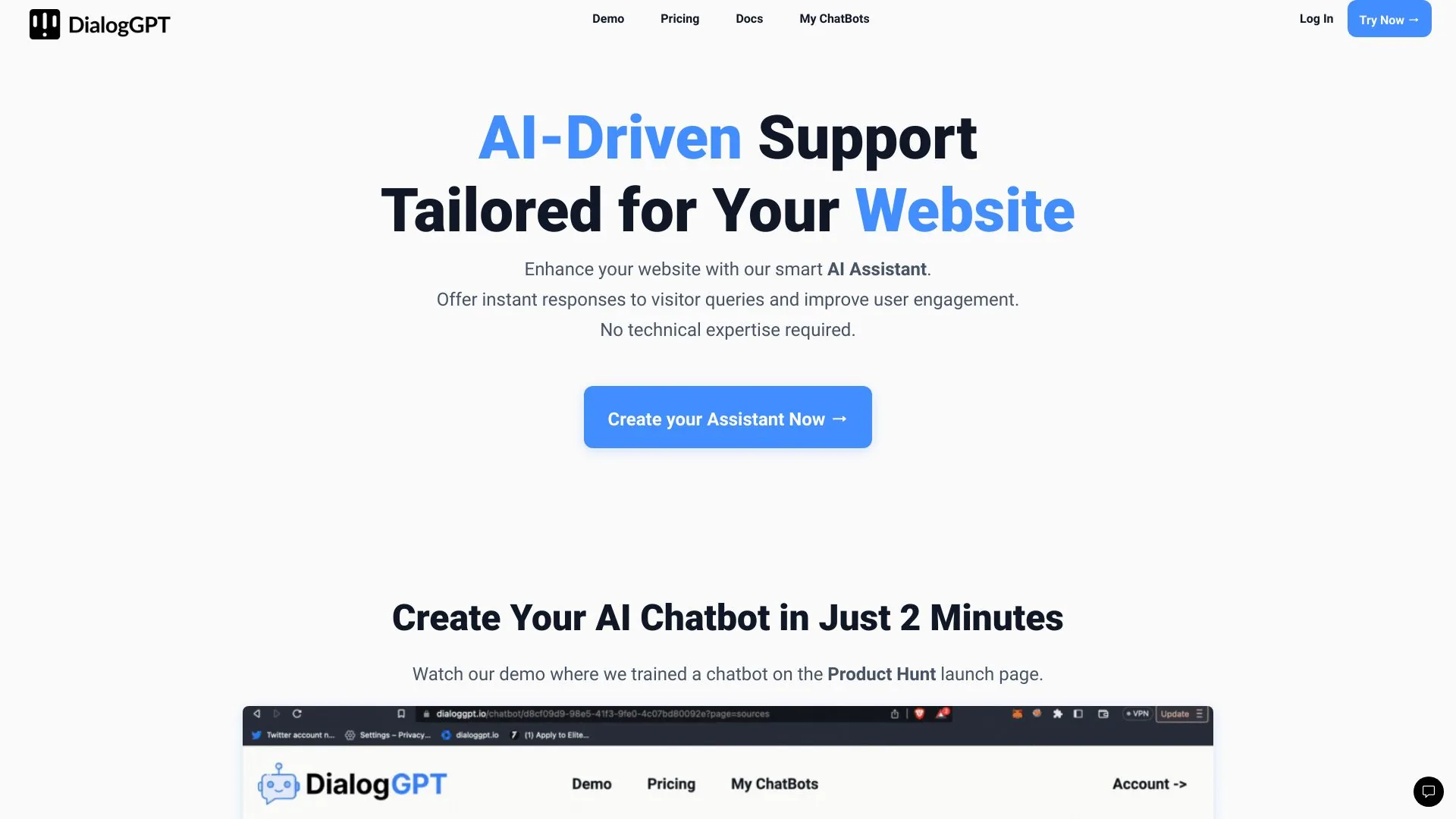 DialogGPT.io screenshot
