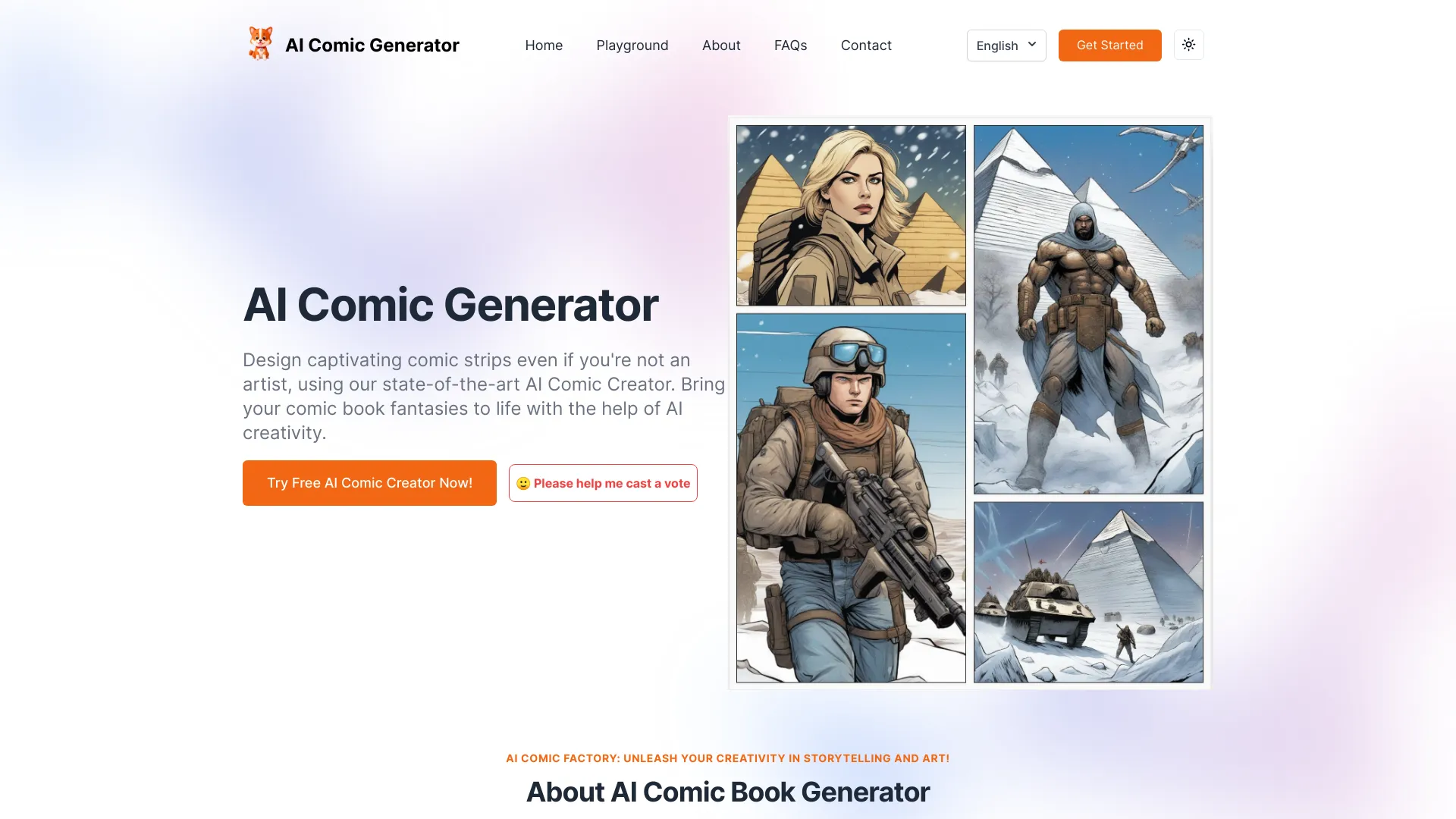 AI Comic Generator screenshot