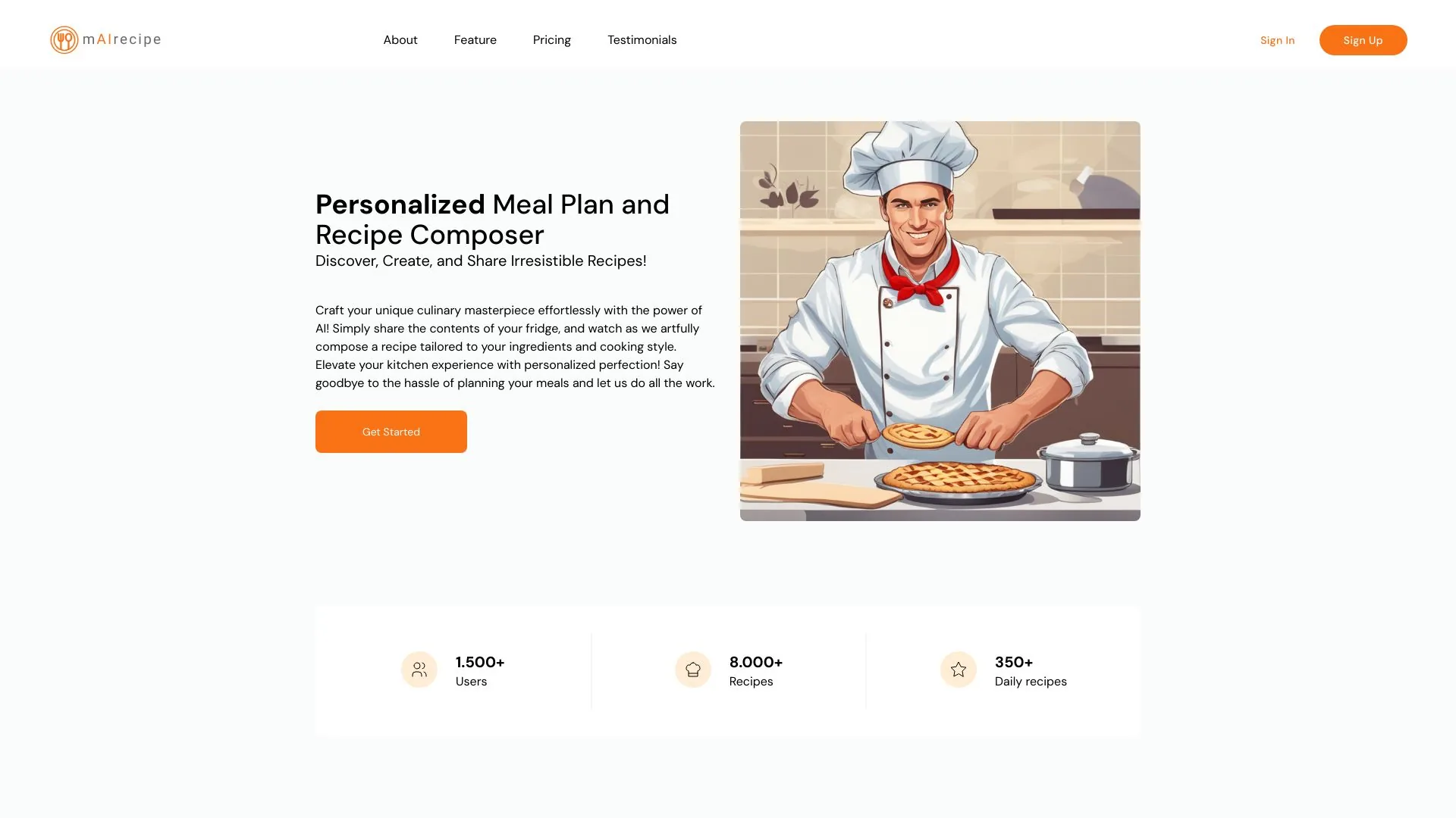 Personalized Meal Plan and Recipe Composer screenshot