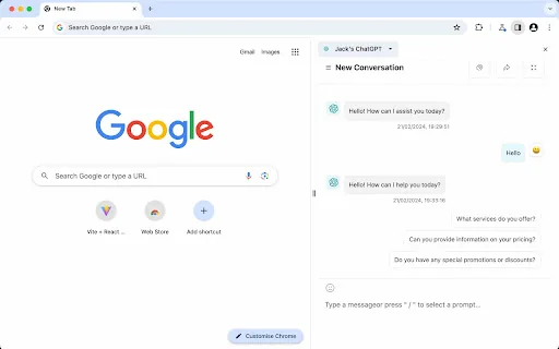 ChatGPT Plugin screenshot