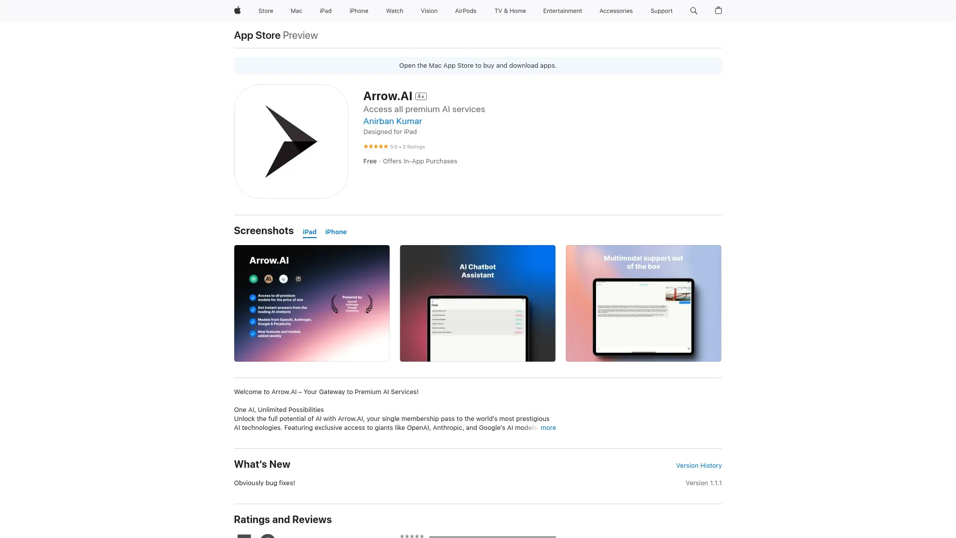 Arrow.AI screenshot