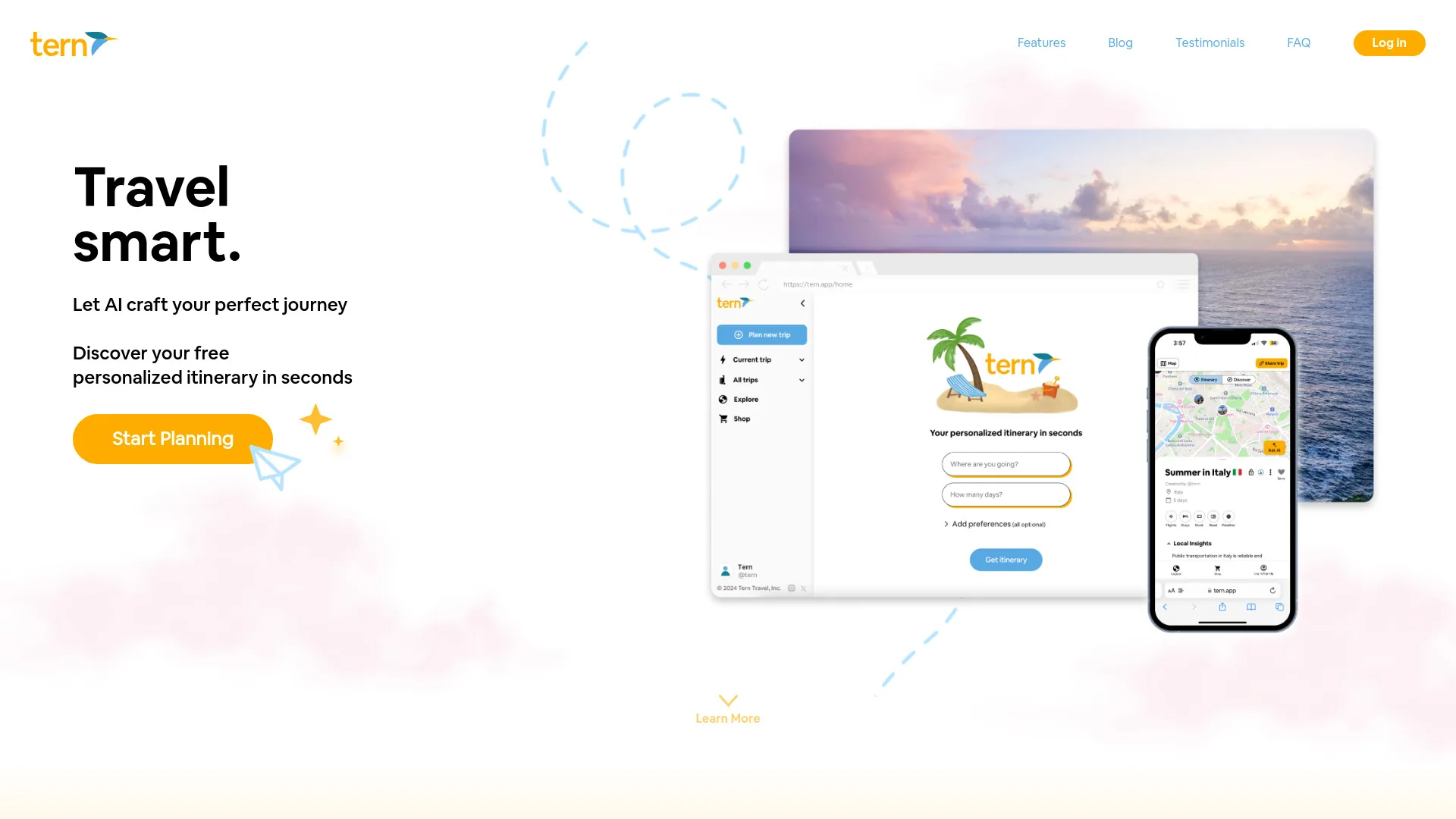 Tern - AI Travel Planner screenshot