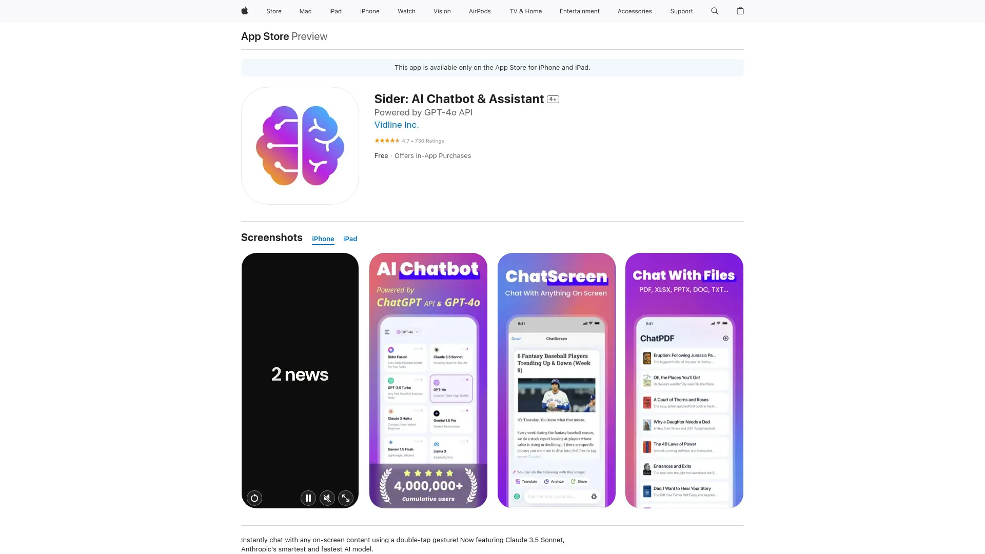 ChatScreen AI Assistant screenshot