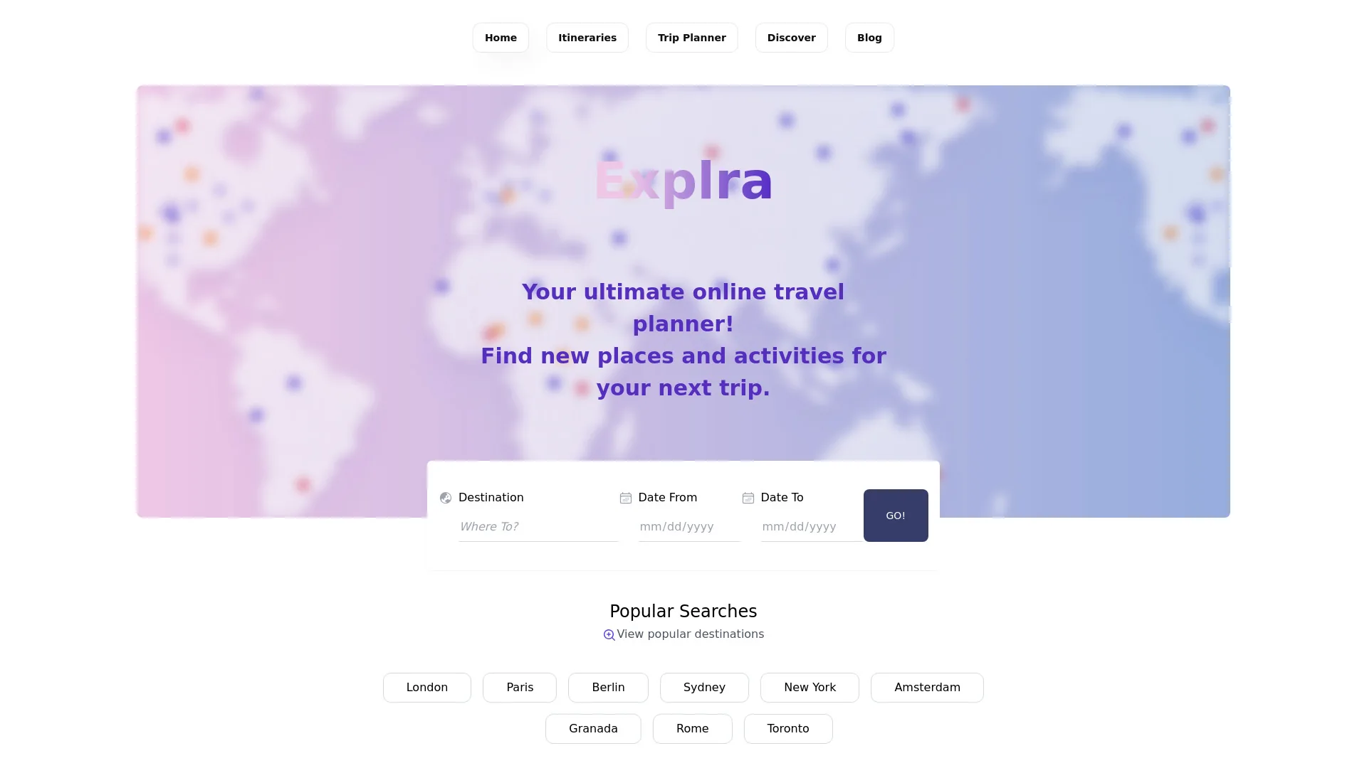 Explra screenshot