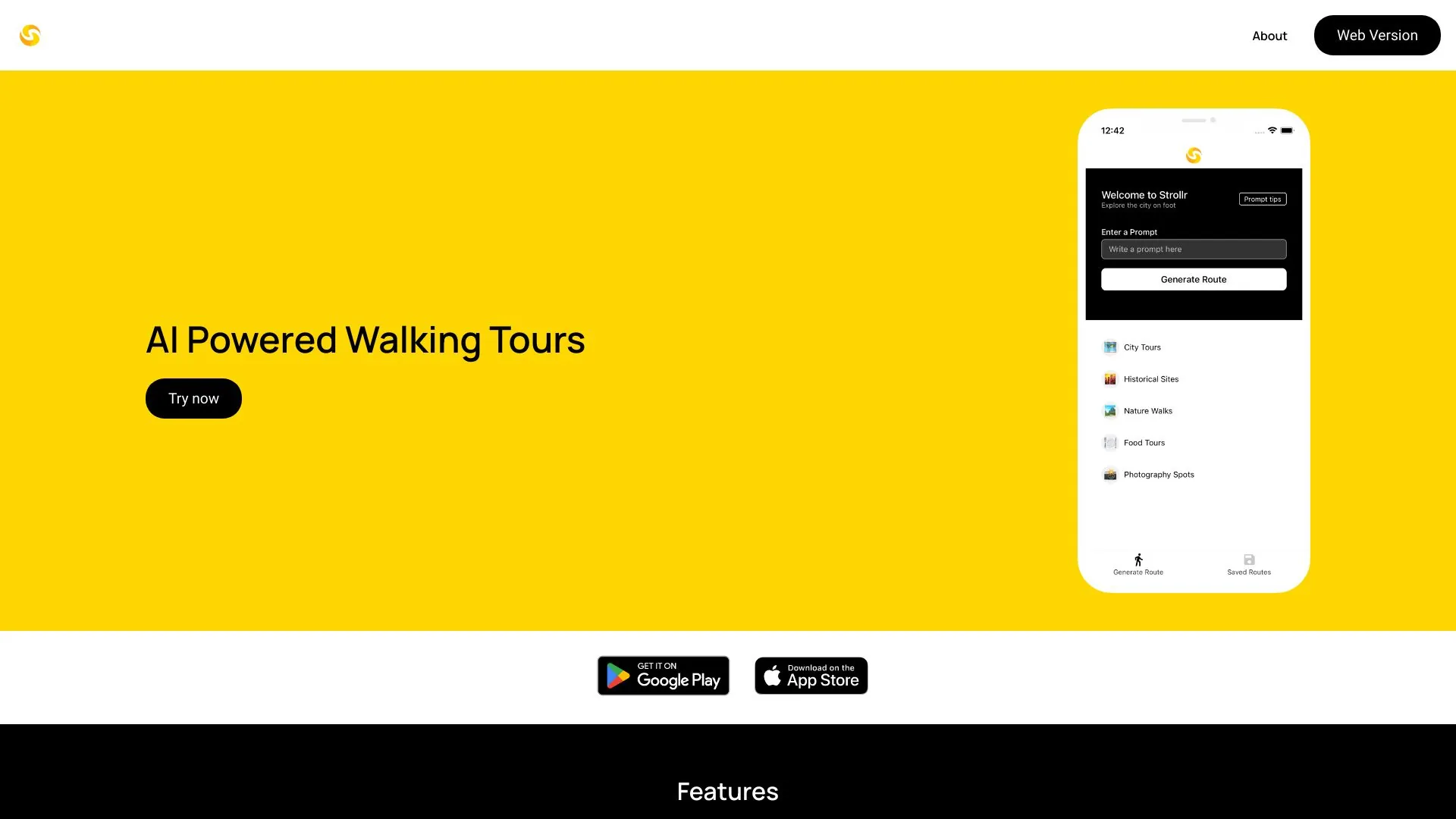 Strollr screenshot