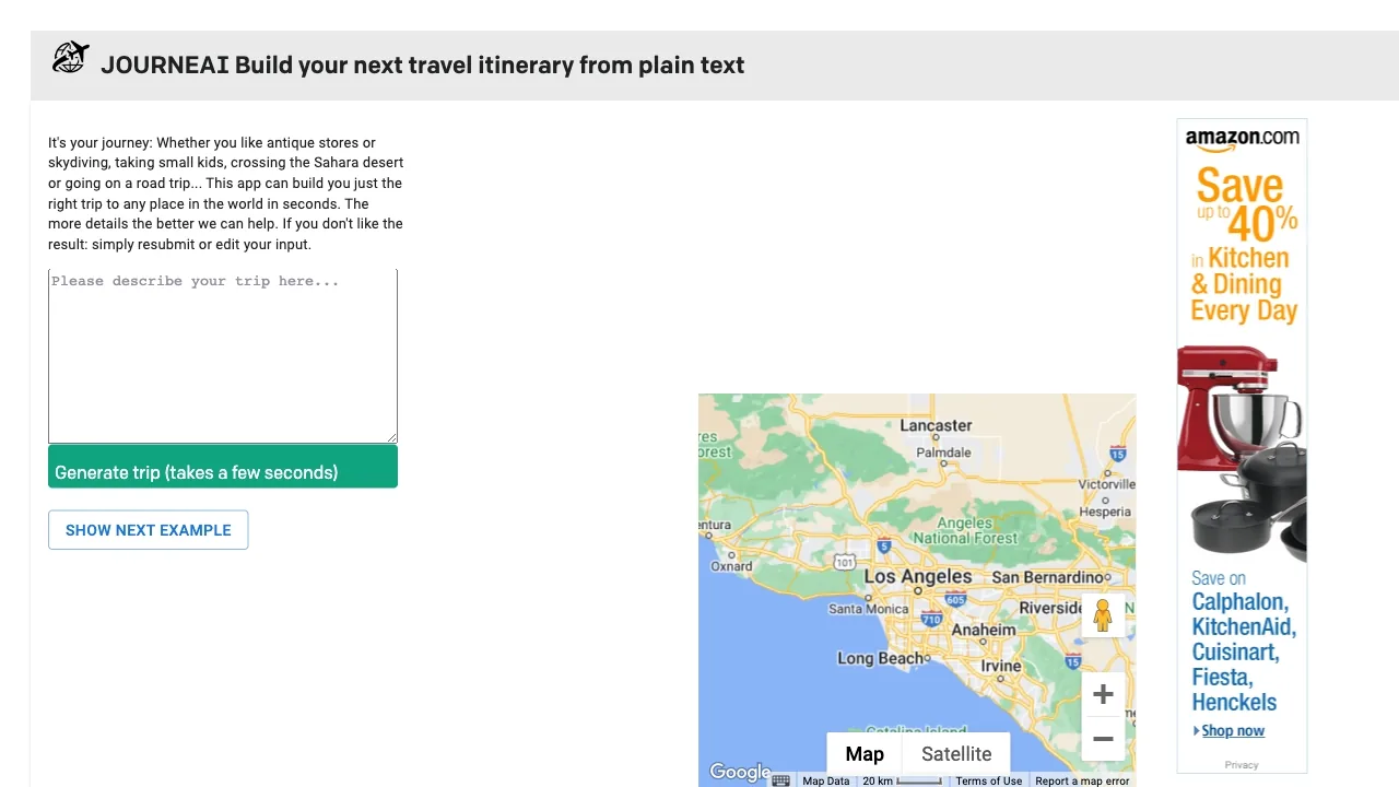 JourneAI screenshot