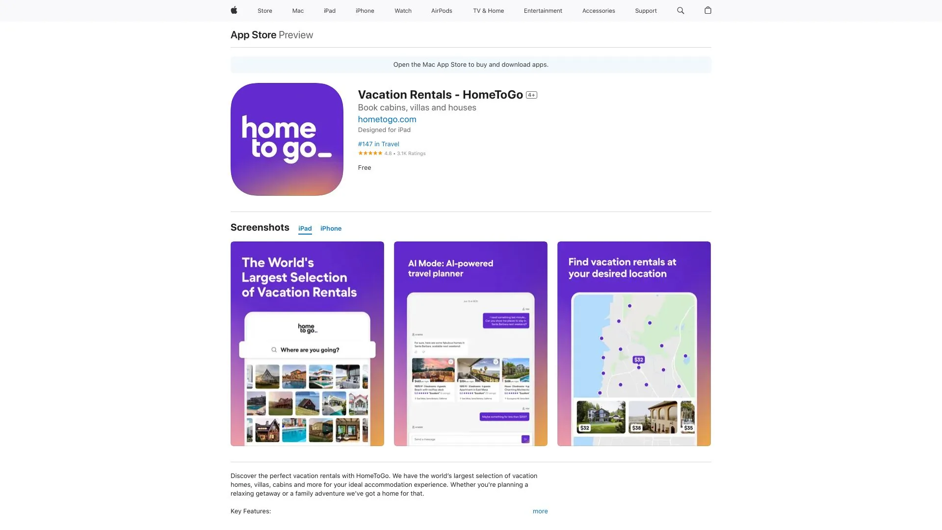 Personalized Travel Recommendations screenshot