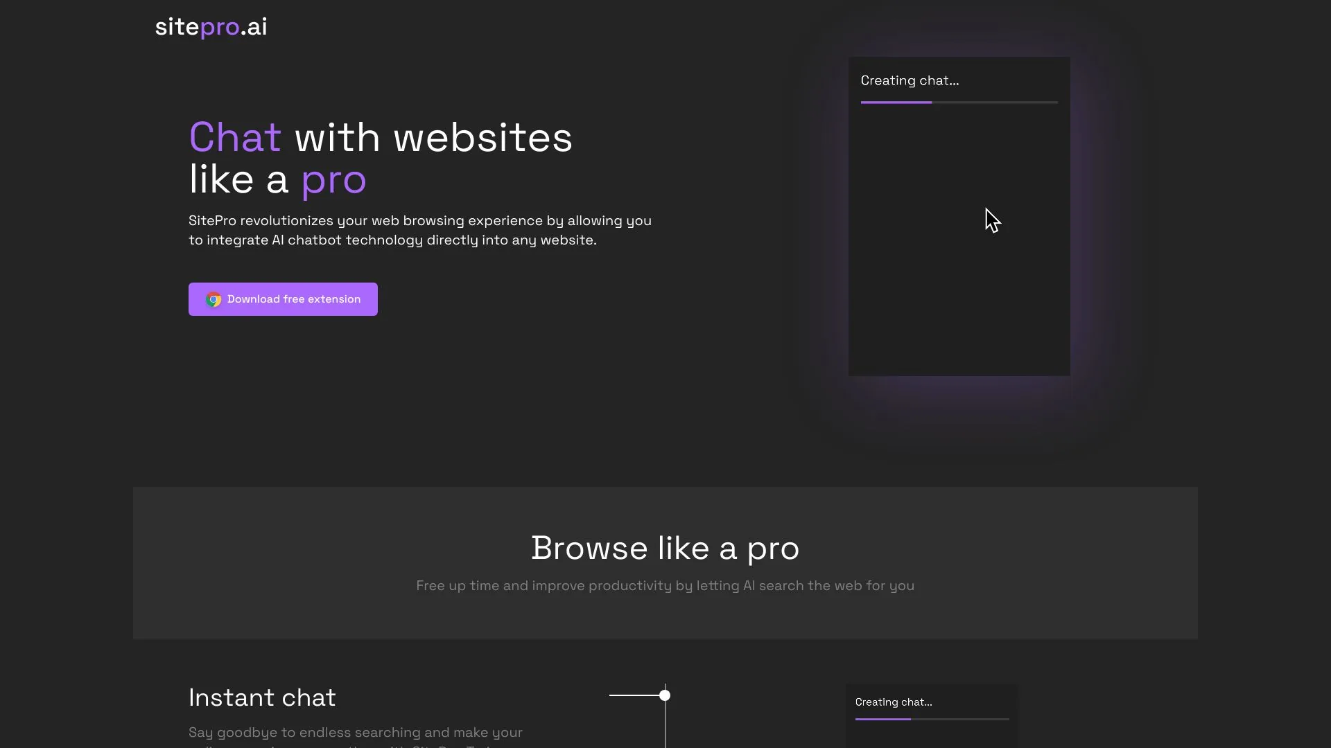 SitePro screenshot