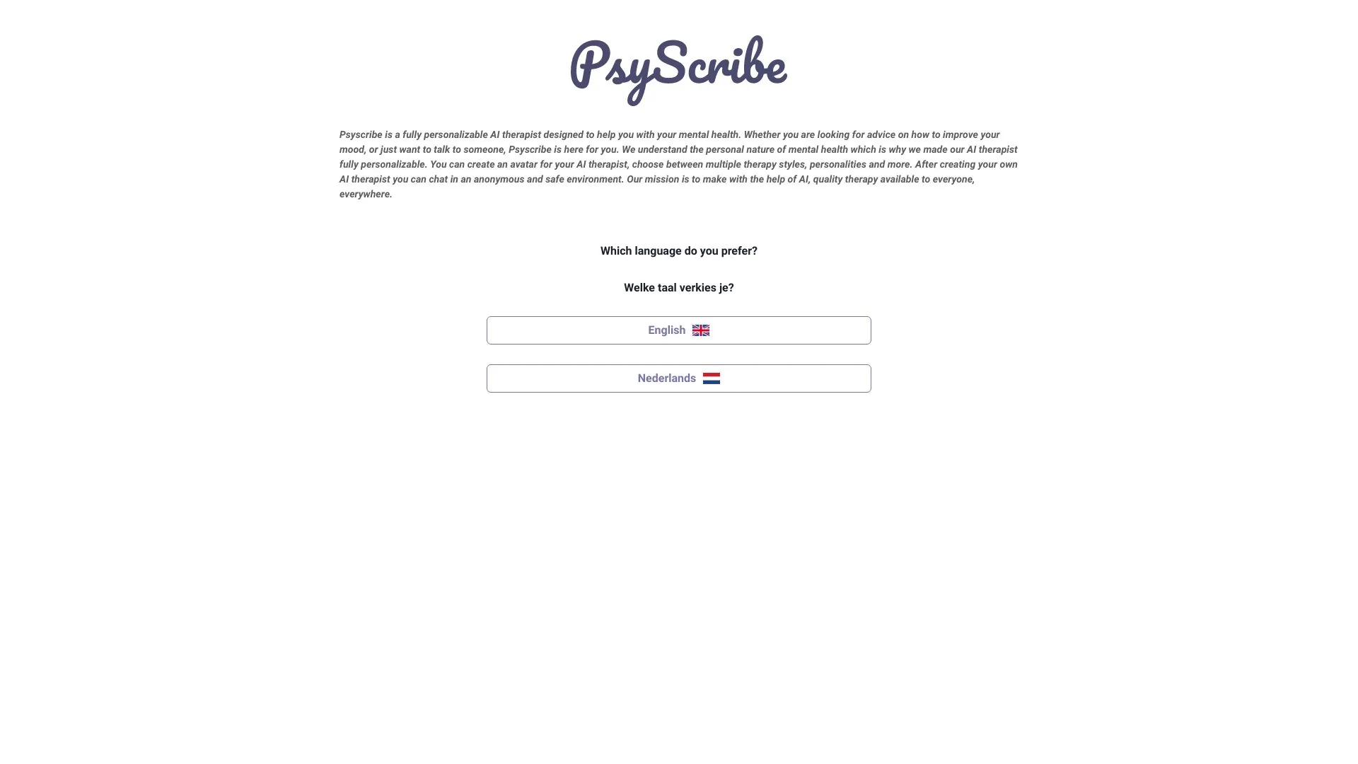 PsyScribe - Your AI Psychotherapist and Mental Health Support screenshot