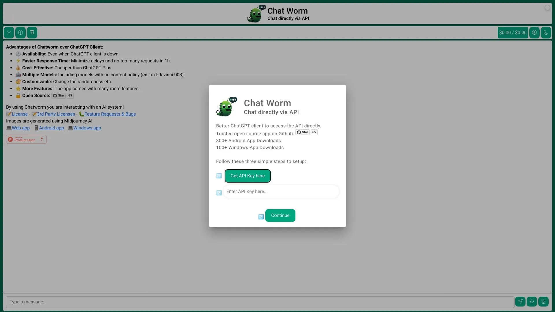 Chatworm screenshot
