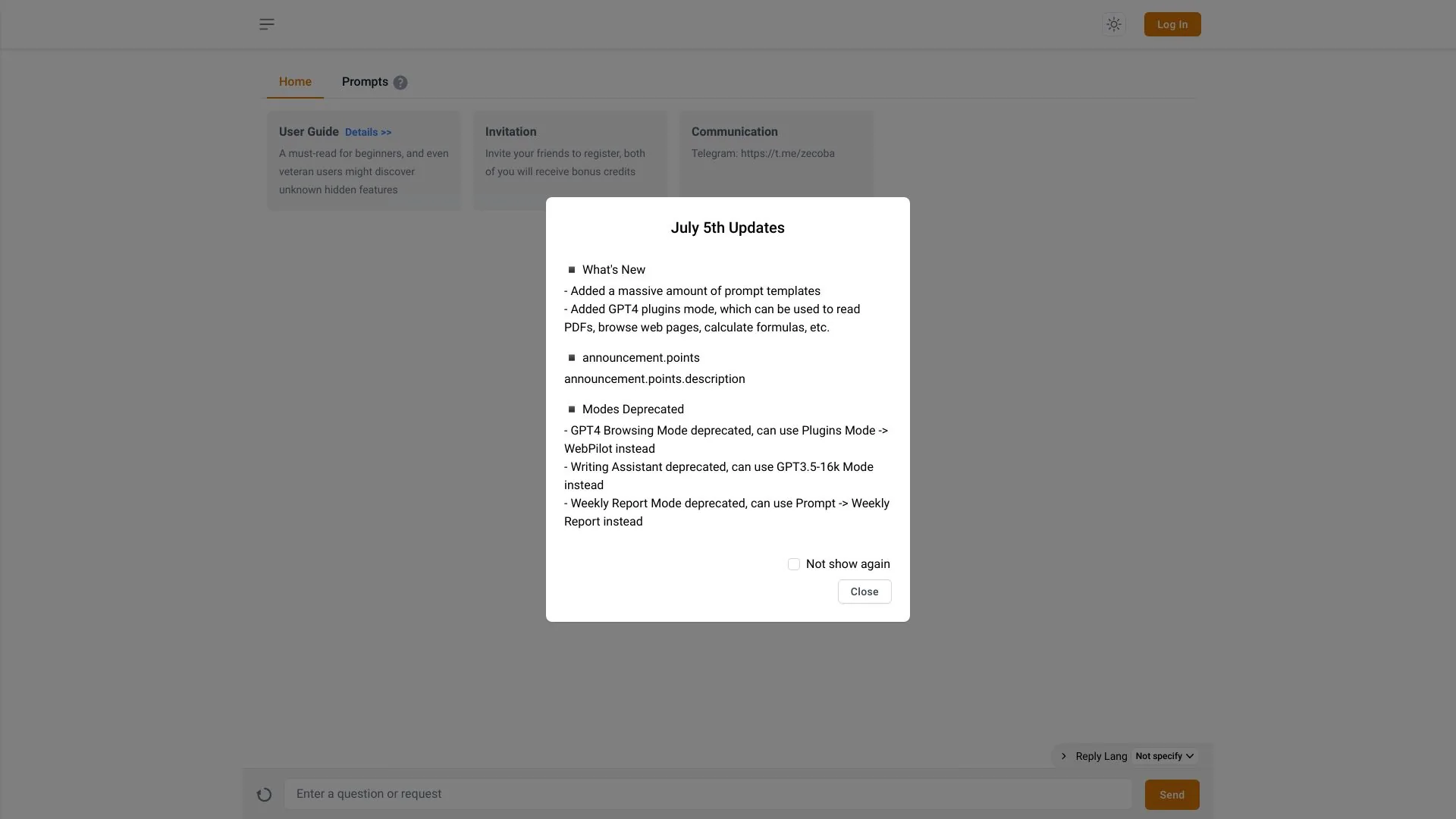 Zecoba AI Chat screenshot