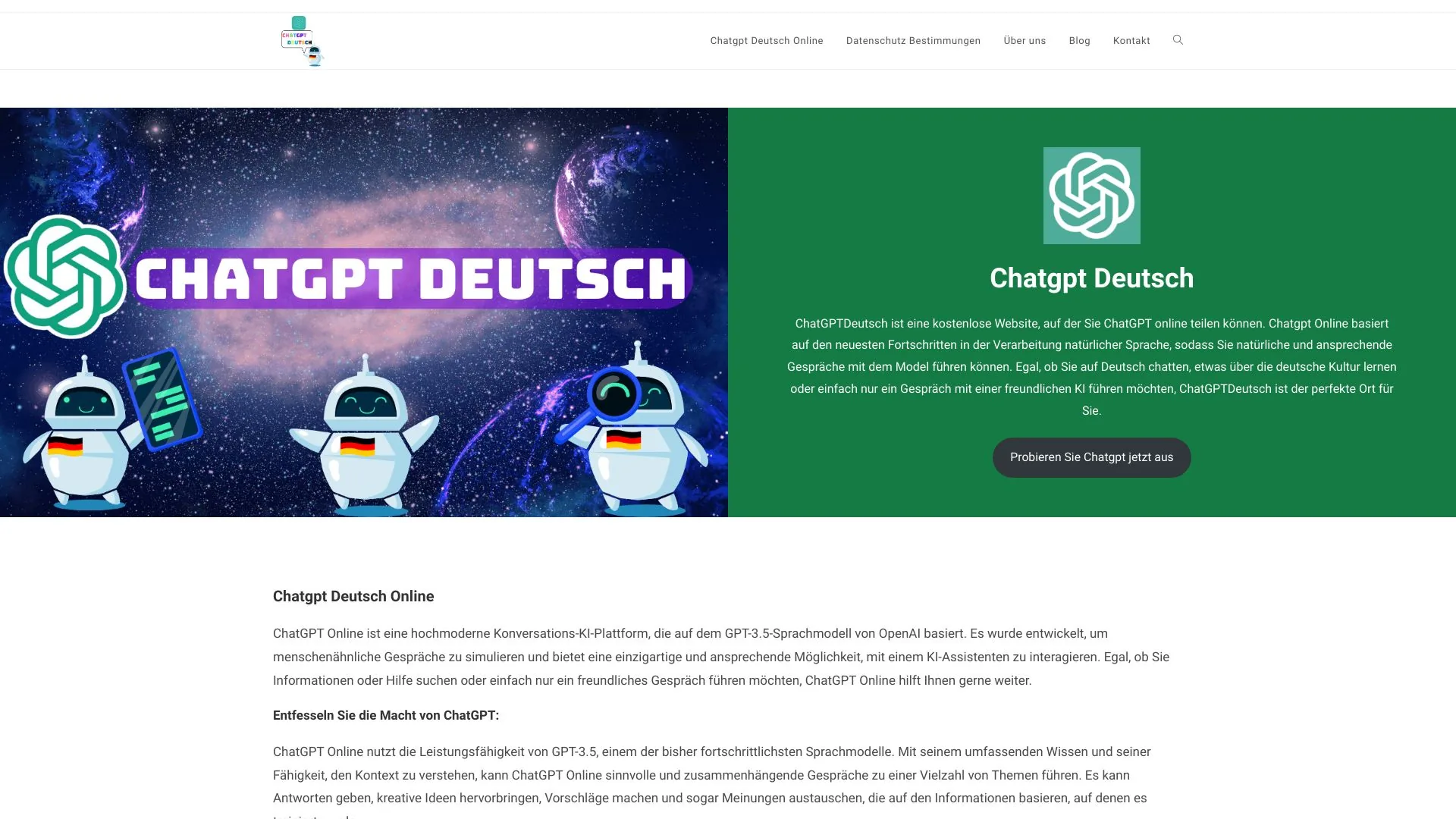 Chatgpt Deutsch screenshot