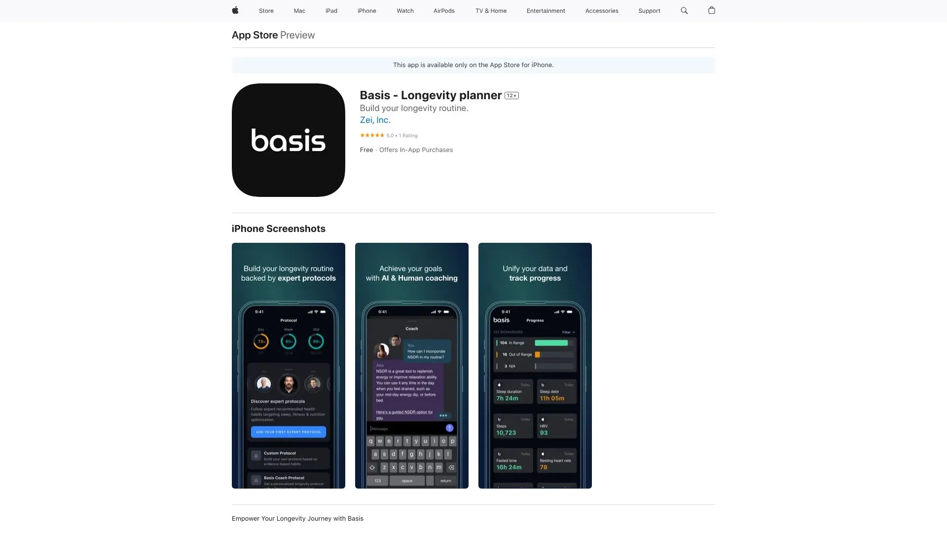 Basis screenshot