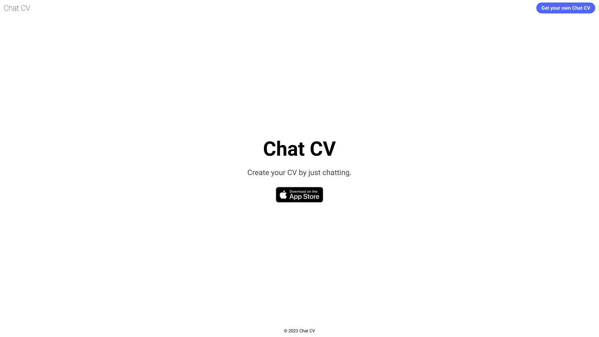 ChatCV screenshot