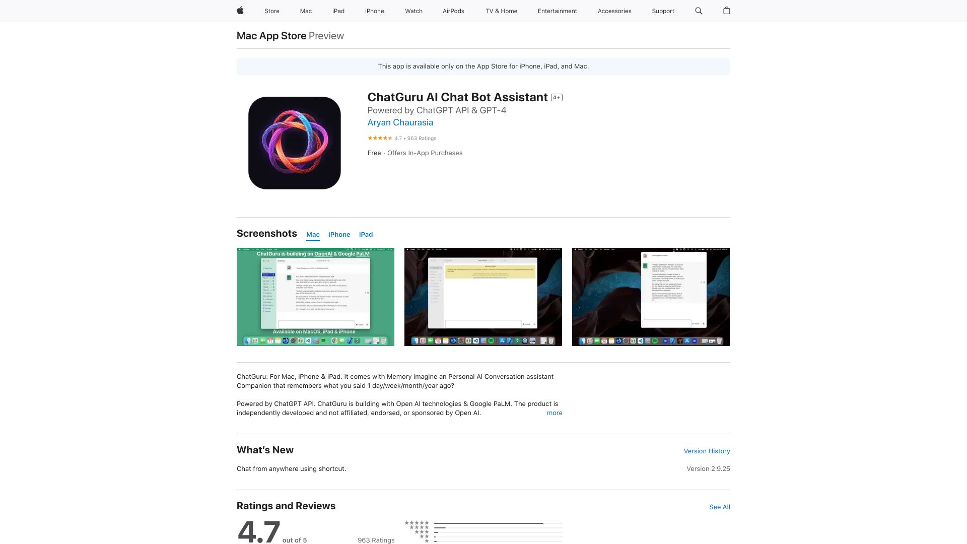 ChatGuru screenshot
