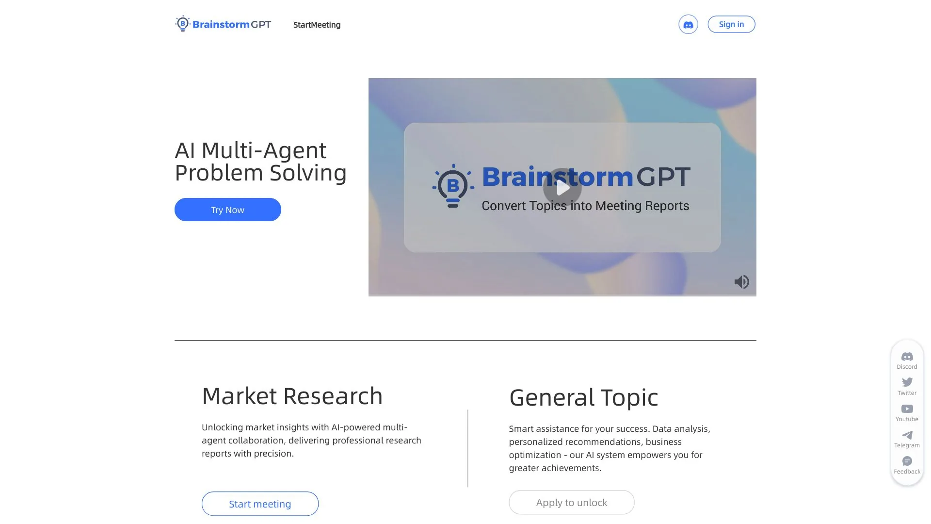 BrainstormGPT - AI for business decisions screenshot
