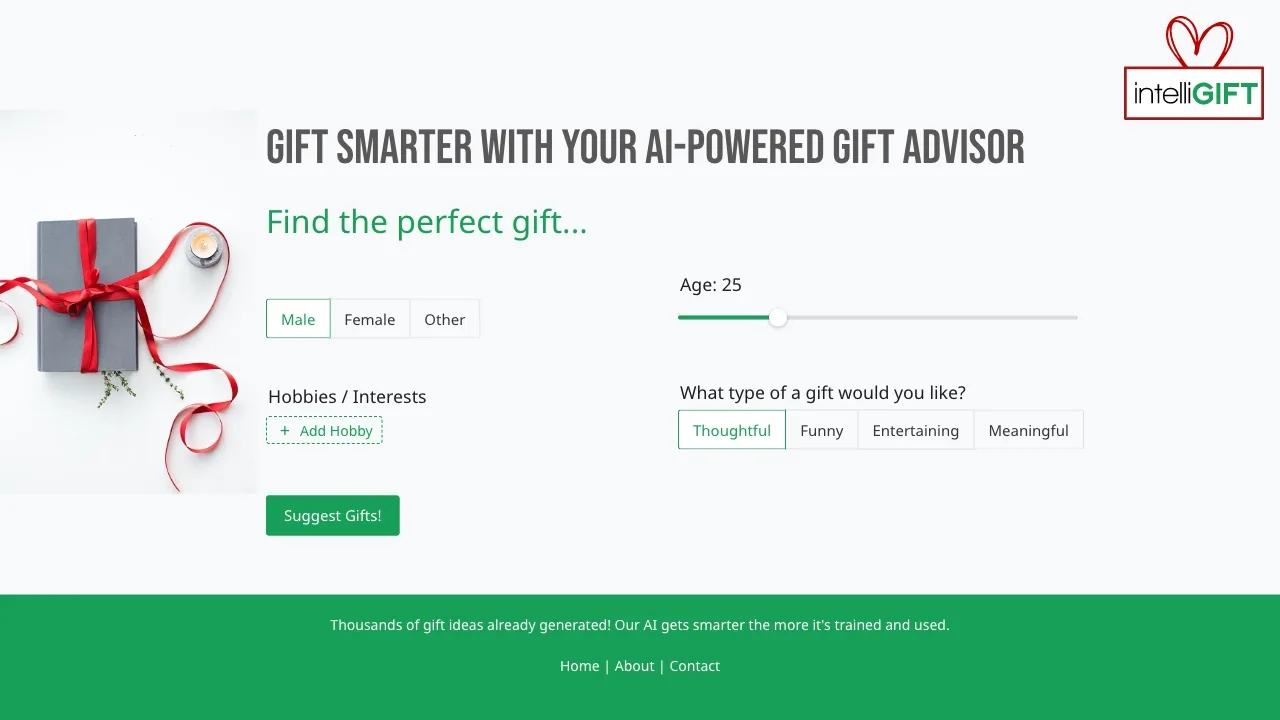 Intelli.gift screenshot